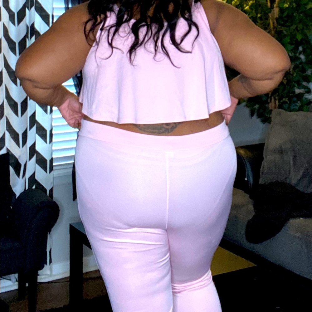 Pink 2 piece pants set